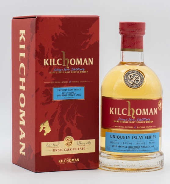 Kilchoman Uniquely Islay Series Vintage 2015 Bourbon Cask Single Malt Scotch Whisky 58% 0,7L