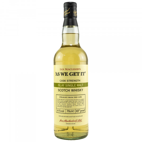 As We Get It Cask Strength Islay Single Malt Scotch Whisky 61% vol 0,7 L
