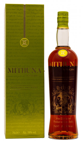 Paul John Mithuna Indian Single Malt Whisky 58% vol 0,7 L