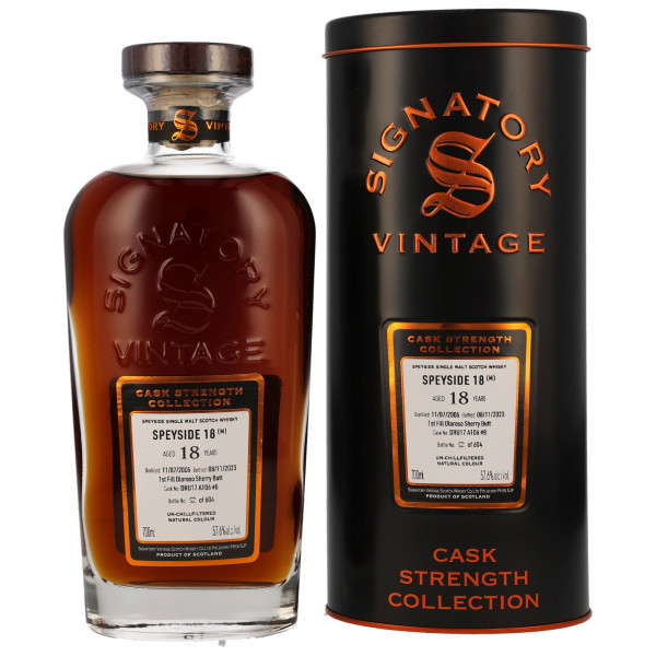 Speyside 18 (M) 2005/2023 Signatory Vintage Single Malt Scotch Whisky 57,60% 0,7L
