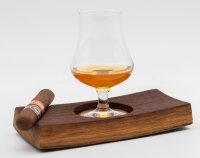 Whisky-Glas-Halter Flight Tray mit Zigarrenablage aus...