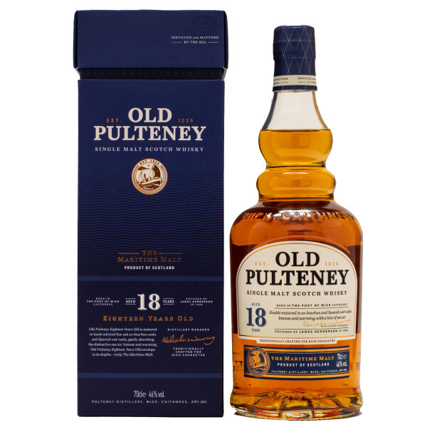 Old Pulteney 18 Jahre Single Malt Scotch Whisky 46% vol 0,7 L