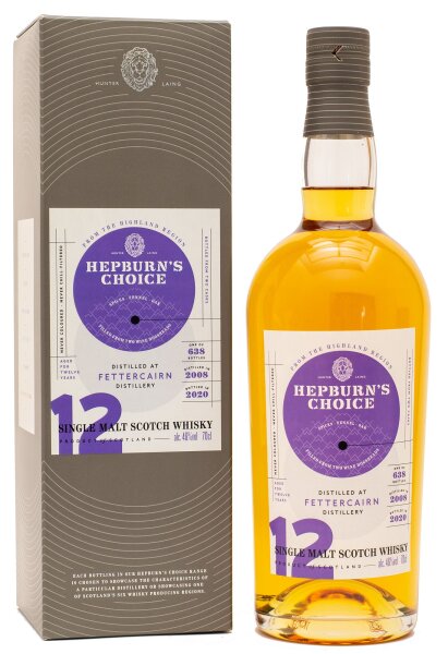 Fettercairn 2008/2020 Hepburns Choice Hunter Laing Single Malt Scotch Whisky 46% 0,7L