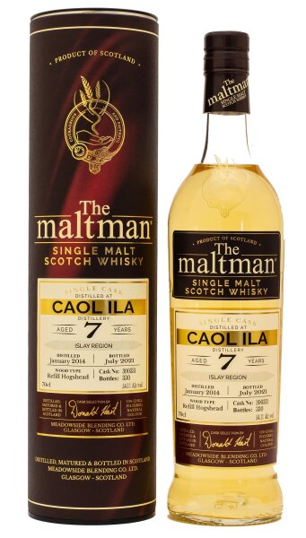 The Maltman Caol Ila 7 Jahre Single Malt Scotch Whisky 54,1%vol 0,7L