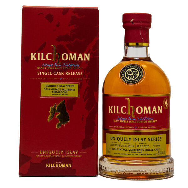 Kilchoman Uniquely Islay Series Vintage 2014 Sauternes Finish 3/5 Single Malt Scotch Whisky