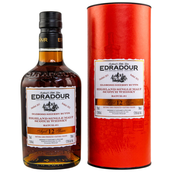 Edradour 12 Jahre 2011/2023 Oloroso Butt Single Malt Scotch Whisky 57,8% 0,7L