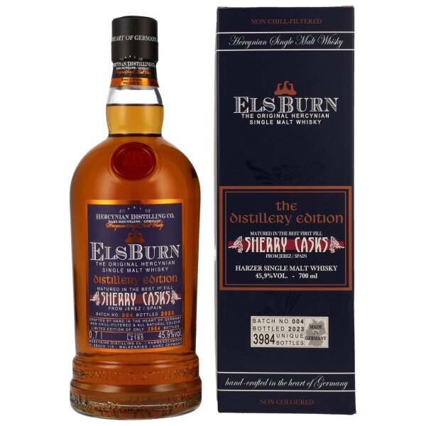 Elsburn Distillery Edition 2023 Sherry Casks Batch 4 Single Malt Whisky 45,9% vol 0,7L