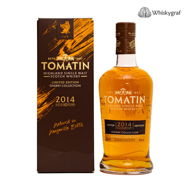 Tomatin 10 Jahre Manzanilla Single Malt Scotch Whisky 46% vol 0,7L