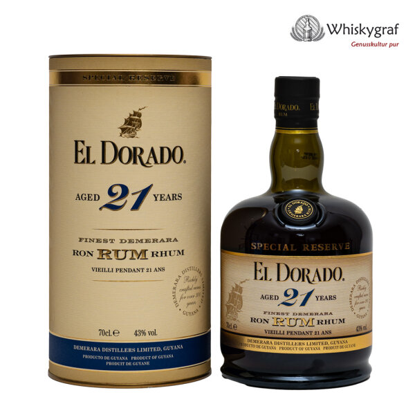 El Dorado 21 Jahre Rum 43%vol 0,7L