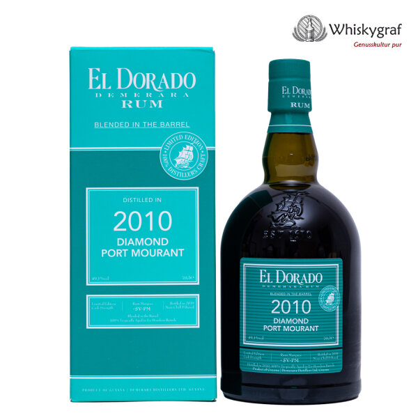 El Dorado Rum Blended in the Barrel 2010/2019 Diamond Port Mourant Limited Edition Rum 49,1%vol 0,7L