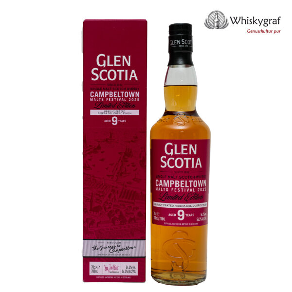 Glen Scotia 9 Jahre Campbeltown Festival 2025 Single Malt Scotch Whisky 54,3%