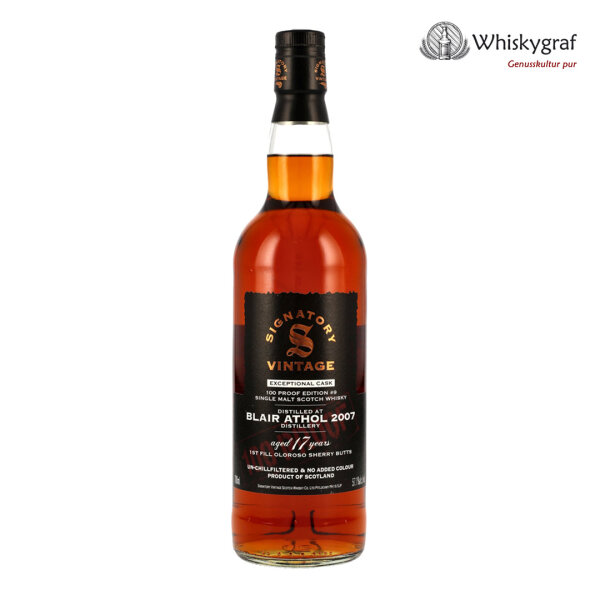 Blair Athol 17 Jahre 100 Proof Signatory Single Malt Scotch Whisky 57,1% vol 0,7L