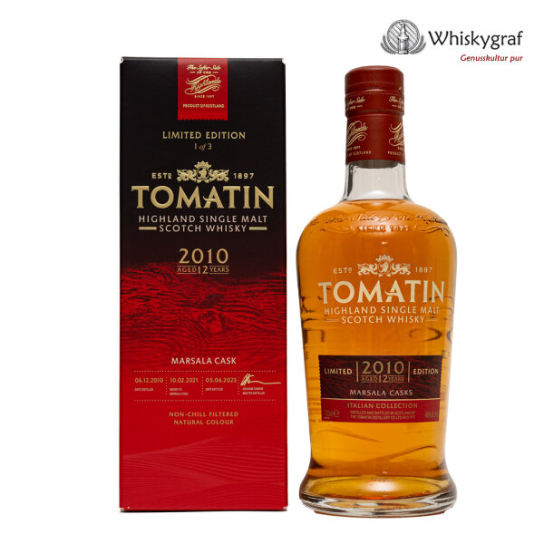 Tomatin 12 Jahre Marsala Cask Single Malt Scotch Whisky 46% vol 0,7L