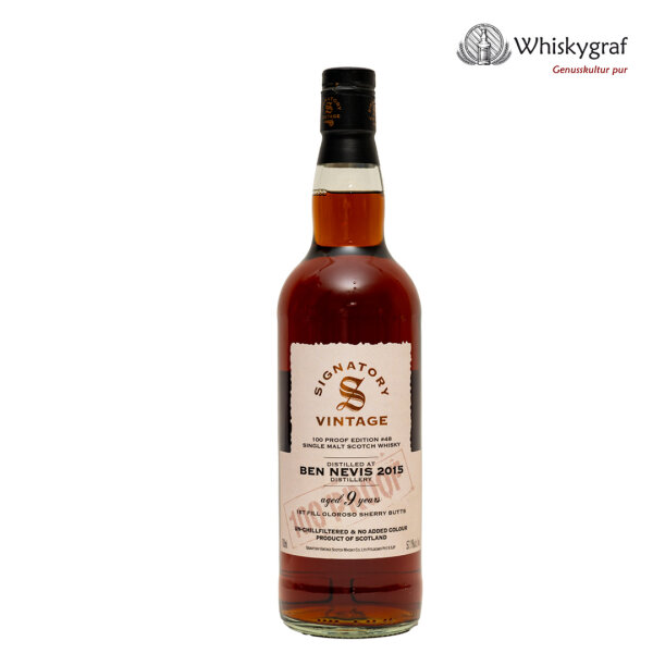 Ben Nevis 2015/2025 100 Proof Signatory Vintage Single Malt Scotch Whisky 57,1% vol 0,7L
