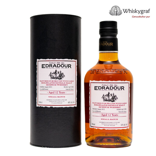 Edradour 12 Jahre 2013/2026 1st Fill Burgundy Wine Casks - Small Batch Single Malt Scotch Whisky