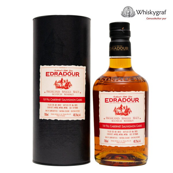 Edradour 13 Jahre 2012/2025 1st Fill Cabernet Sauvignon Casks Single Malt Scotch Whisky